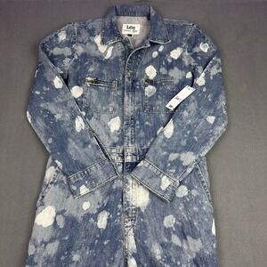 Lee Union-Alls Women's Denim Utility Coverall Jumpsuit NWT Bleach Wash Size Smal
